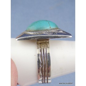 Bague Touareg en Turquoise T 63 Bijoux ethniques Touareg TOUA53