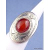 Bague Touareg argent et Cornaline T 53 Bagues pierres naturelles TOUA75