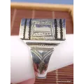 Bague Touareg argent forme dôme T 58 - Bagues pierres naturelles