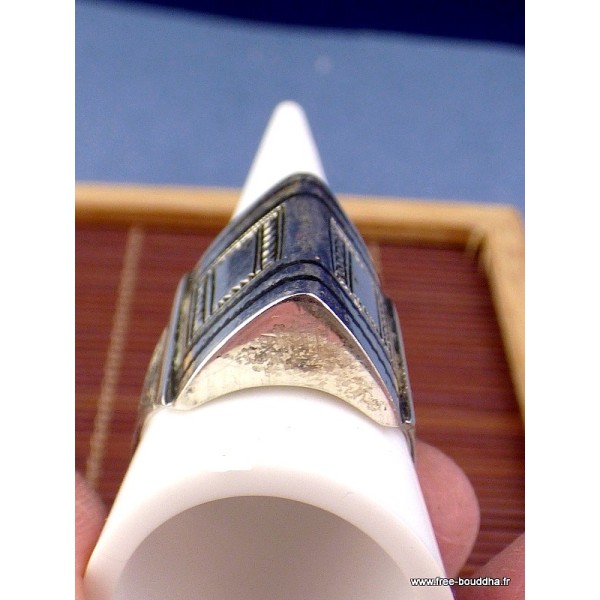 Bague Touareg argent forme dôme T 59 Bijoux ethniques Touareg TOUA76