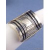 Bijou Bague Touareg argent ébène T 59 Bijoux ethniques Touareg TOUA80