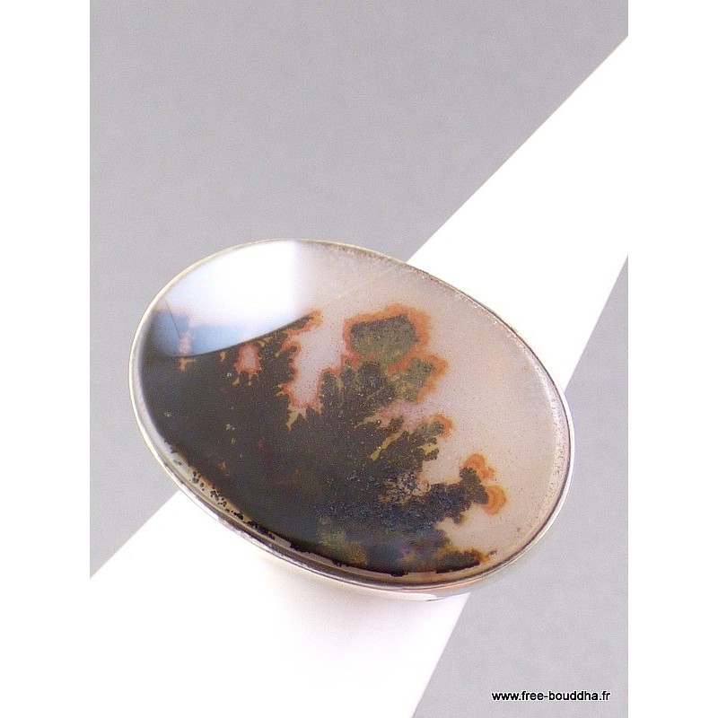 Bague argent AGATE SCENIC T60 Bagues pierres naturelles AV42.6