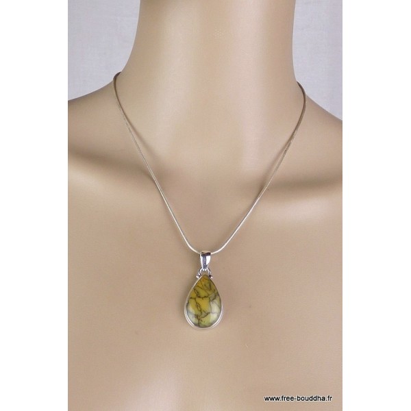 Pendentif goutte OPALE DENDRITIQUE AUSTRALIENNE Pendentifs pierres naturelles VK24.1