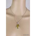 Pendentif goutte Opale dendritique australienne - argent 925 - Pendentifs pierres naturelles