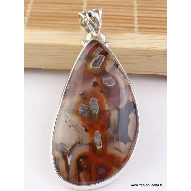 Pendentif goutte AGATE TUBULAIRE - Bijoux en Agate Tubulaire