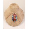 Pendentif tibétain Om et mantra de Chenrezi Bijoux tibetains bouddhistes FC2