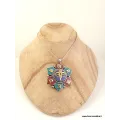 Pendentif tibétain Fleur Yeux du Bouddha - Pendentifs tibétains bouddhistes