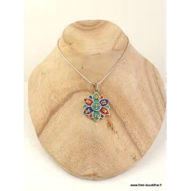 Petit pendentif tibétain Yeux de Bouddha - Pendentifs tibétains bouddhistes