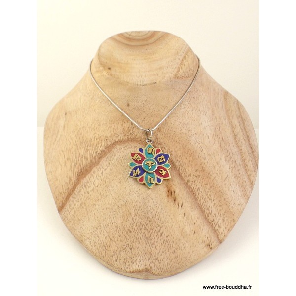 Petit pendentif tibétain Yeux de Bouddha Bijoux tibetains bouddhistes FC6