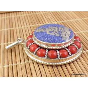Pendentif tibétain Bouddha en méditation - Pendentifs tibétains bouddhistes
