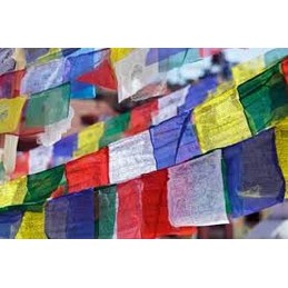 Drapeau de prières 25 drapeaux Grand modèle 15 x 23 cm Drapeaux tibétains GM