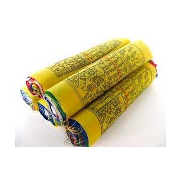 Drapeau de prières 25 drapeaux Très Grand modèle 18 x 27 cm Drapeaux tibétains TGM