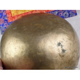 Bol tibétain ancien à double fond 20,5 cm Bols tibétains 7 métaux BOLDF58