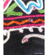 Pashmina noir brodé fils et perles Nos Châles LJ29