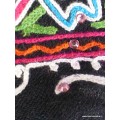 Pashmina noir brodé fils et perles Nos Châles LJ29