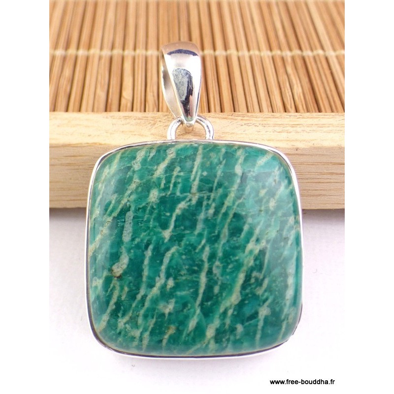 Pendentif Amazonite carré Pendentifs pierres naturelles TA23.4