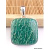 Pendentif Amazonite carré Pendentifs pierres naturelles TA23.4