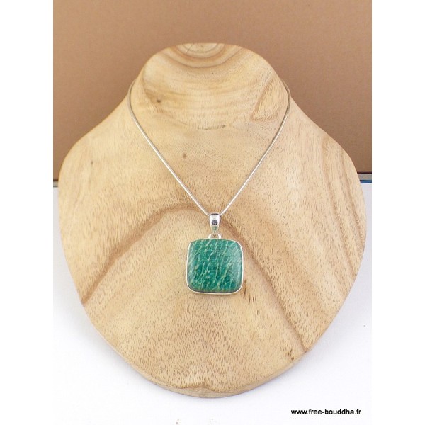 Pendentif Amazonite carré Pendentifs pierres naturelles TA23.4