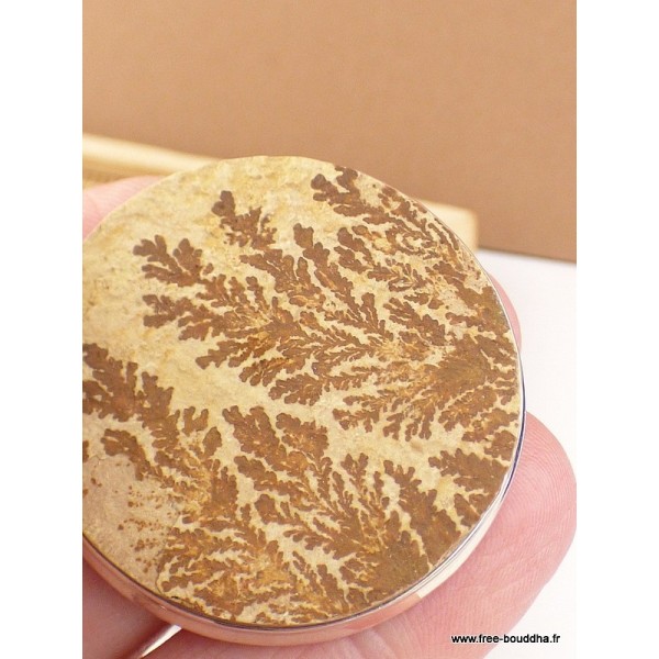 Pendentif rond en Psilomelane Pendentifs pierres naturelles WL16