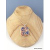 Grand pendentif Sodalite orange carré Pendentifs pierres naturelles WL29.1