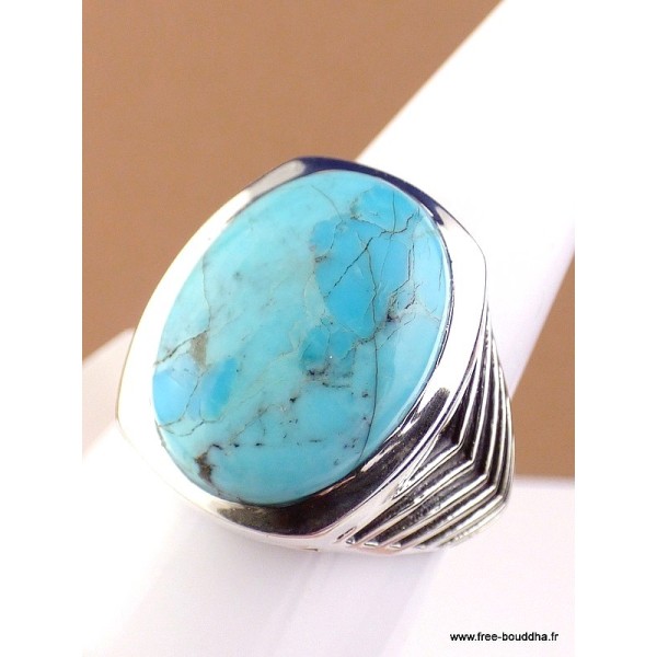 Bague Homme argent Turquoise Mohave Bagues pierres naturelles WL32