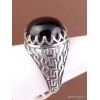 Bague Homme Onyx noir T60 Bagues pierres naturelles QC25