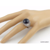 Bague Homme Onyx noir T60 Bagues pierres naturelles QC25