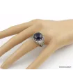 Bague Homme Onyx noir T60 - Bagues pierres naturelles