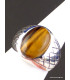 Chevalière pour Homme en Oeil de Tigre Bagues pierres naturelles KB20/wl33