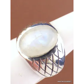 Bague chevalière pour Homme en Pierre de lune - Bagues pierres naturelles
