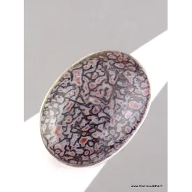 Bague argent Os de Dinosaure T 55 - Bagues pierres naturelles