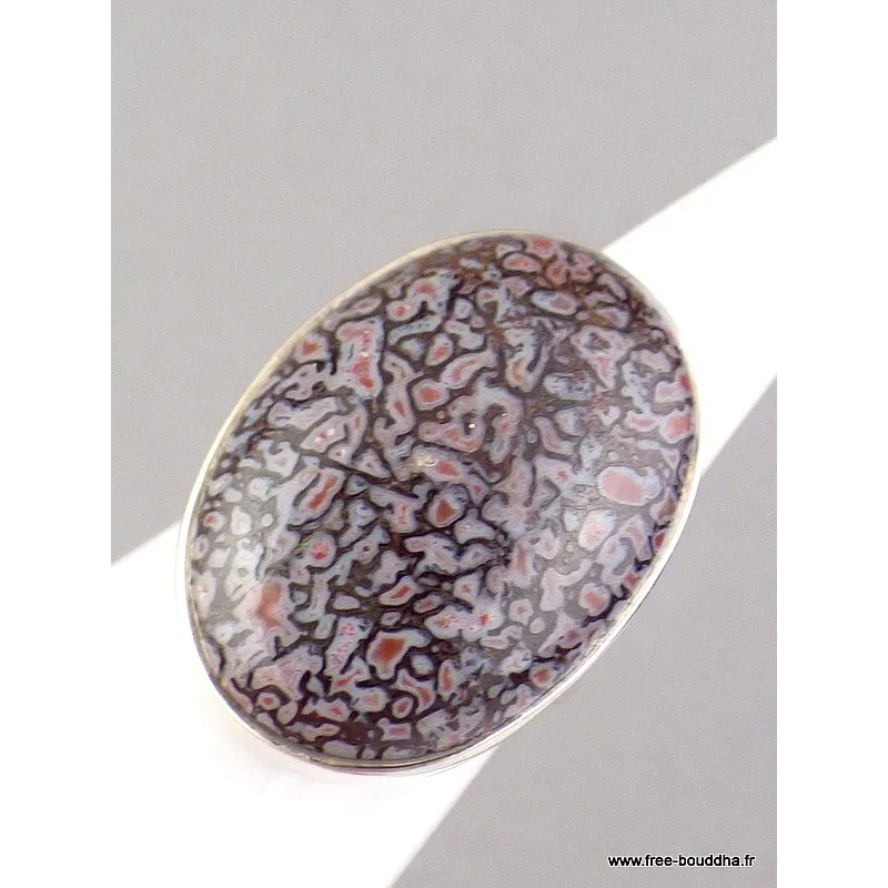 Bague argent Os de Dinosaure T 55 - Bagues pierres naturelles