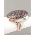 Bague argent Os de Dinosaure T 55 - Bagues pierres naturelles