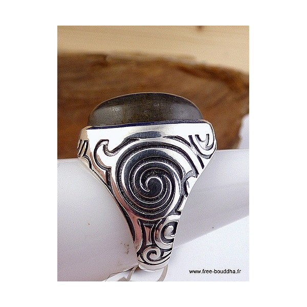 Bague Homme Labradorite plusieurs tailles Bijoux en Labradorite Bleue BEE53 / wl7