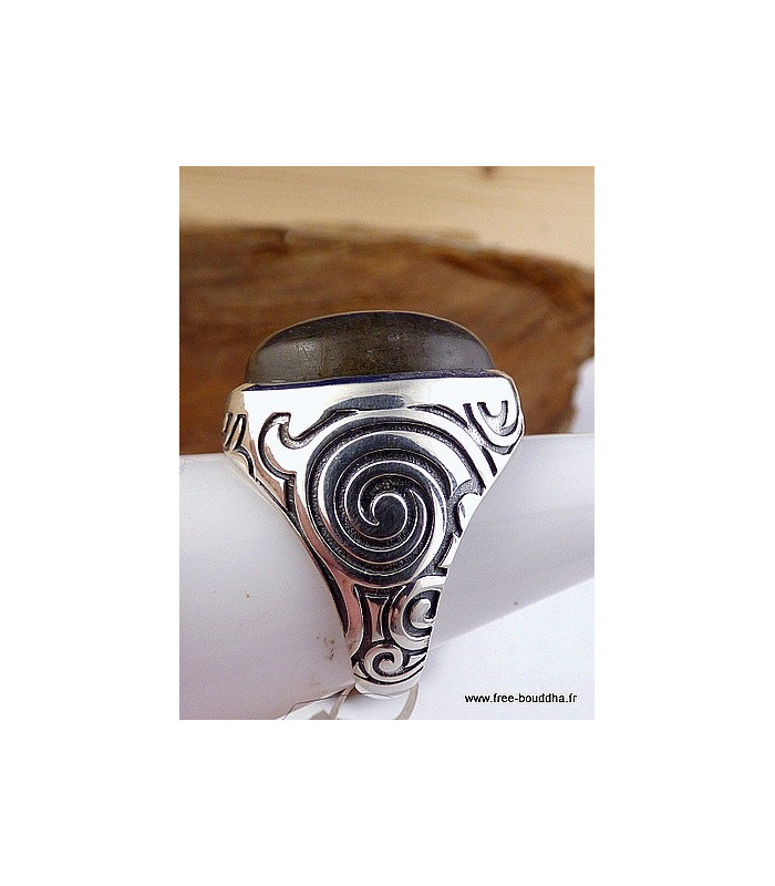 Bague Homme Labradorite plusieurs tailles Bijoux en Labradorite Bleue BEE53 / wl7