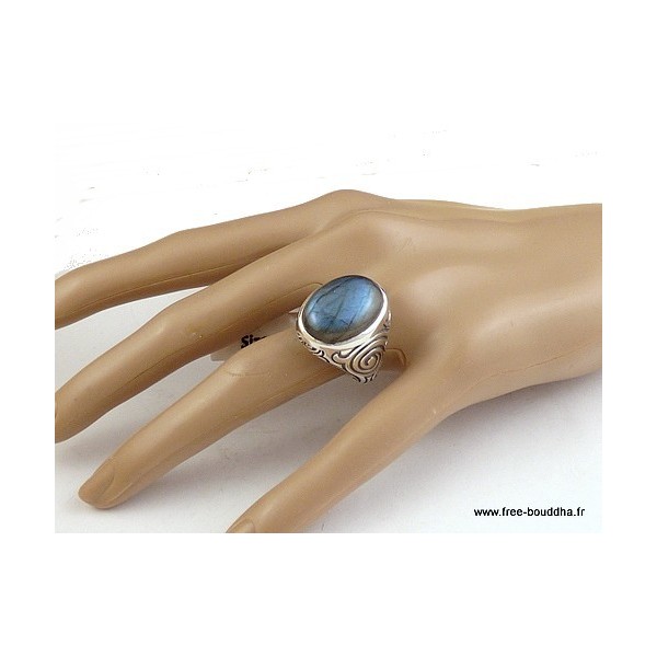 Bague Homme Labradorite plusieurs tailles Bijoux en Labradorite Bleue BEE53 / wl7