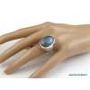 Bague Homme Labradorite plusieurs tailles Bijoux en Labradorite Bleue BEE53 / wl7