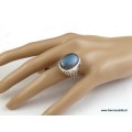 Bague Homme Labradorite plusieurs tailles Bijoux en Labradorite Bleue BEE53 / wl7