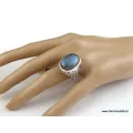 Bague Homme Labradorite taille 60 - Bijoux en Labradorite Bleue