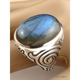 Bague Homme Labradorite plusieurs tailles Bijoux en Labradorite Bleue BEE53 / wl7