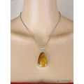 Pendentif Goutte en Bois pétrifié - Pendentifs pierres naturelles