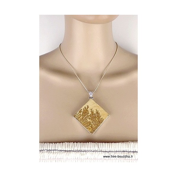 Pendentif Psilomelane losange Pendentifs pierres naturelles TA5.5