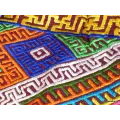Châle de lama bouddhiste en soie et broderies - Châle de méditation 100 x 200 cm