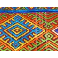 Châle de lama bouddhiste en soie et broderies - Châle de méditation 100 x 200 cm