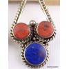 Boucles d'oreilles tibétaines métal et résine Boucles d'oreilles tibétaines LBOT17