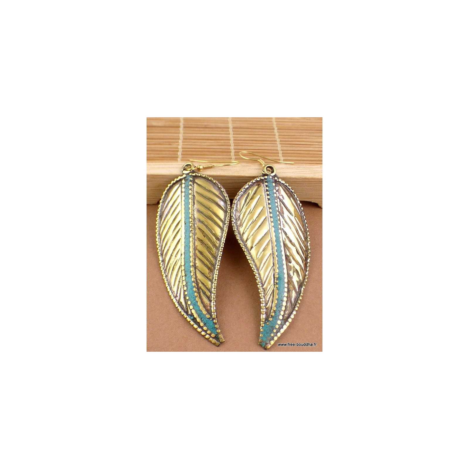 Boucles D'oreilles Ethniques Tibétaines – Style Artisanal – Sans Marque, Neuves Sans étui