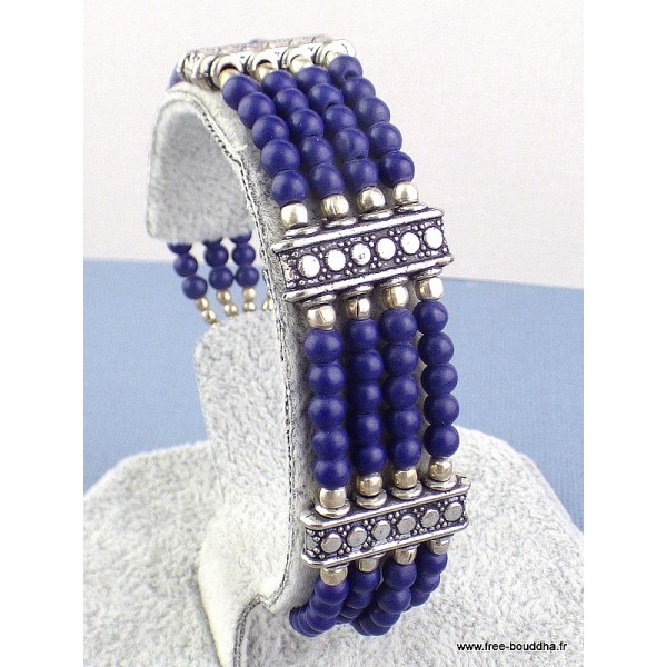 Bracelet tibétain imitation de Lapis Lazuli Bracelets tibétains bouddhistes BRETH12