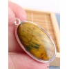 Pendentif Nellite argent 925 forme ovale Pendentifs pierres naturelles RV25.2