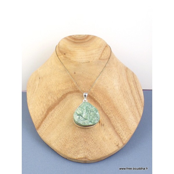Pendentif Fuchsite brute forme goutte Pendentifs pierres naturelles RV8.2