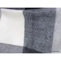 Châle à carreaux Noirs et Blancs - Châles en laine faits main